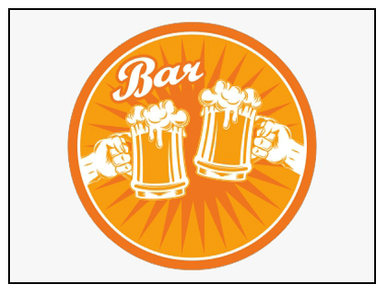 Rótulo presideñado bar Rótulo presideñado bar