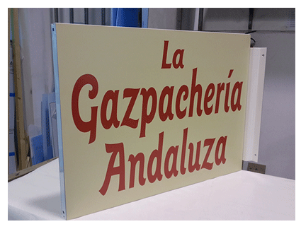 Banderola sin iluminación dos caras Banderola sin iluminación dos caras