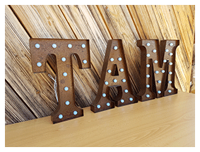 Comprar letras vintage con bombillas Comprar letras vintage con bombillas