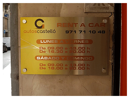Placas de empresa de latón para comercios Placas de empresa de latón para comercios