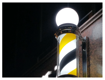 Poste de barbero con luz Poste de barbero con luz