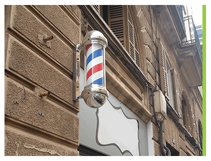 Poste de barbero para peluquerías Poste de barbero para peluquerías