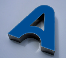 Letras corpóreas de acero iluminación frontal
